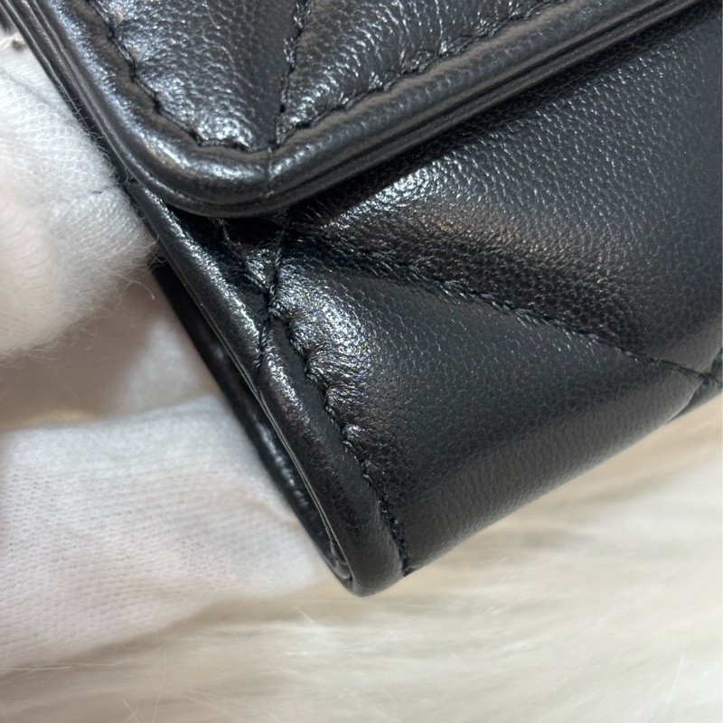 CHANEL AP1790 19系列 黑色羊皮 金釦 信用卡夾 零錢包 名片夾 錢包-5