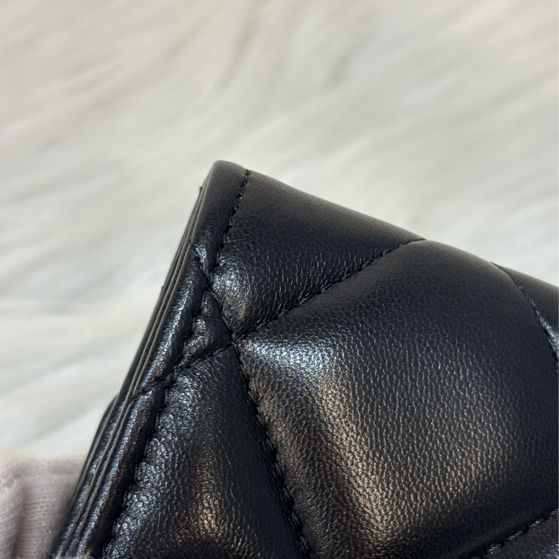 CHANEL AP1790 19系列 黑色羊皮 金釦 信用卡夾 零錢包 名片夾 錢包-7