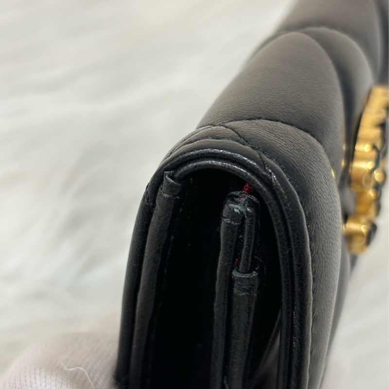 CHANEL AP1790 19系列 黑色羊皮 金釦 信用卡夾 零錢包 名片夾 錢包-13