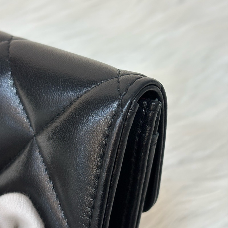 CHANEL AP1790 19系列 黑色羊皮 金釦 信用卡夾 零錢包 名片夾 錢包-14