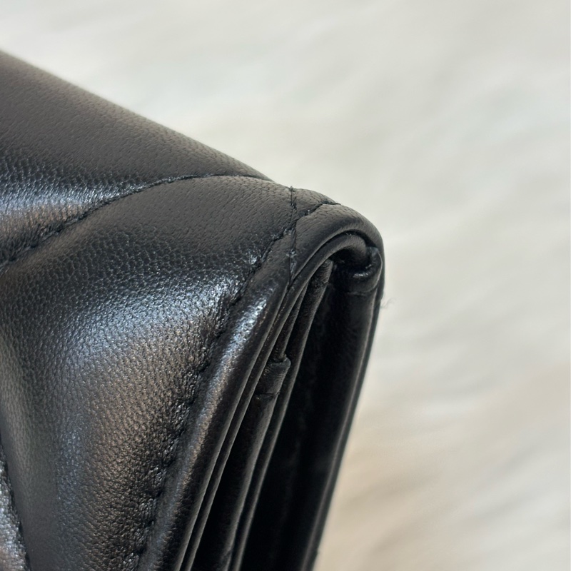 CHANEL AP1790 19系列 黑色羊皮 金釦 信用卡夾 零錢包 名片夾 錢包-15