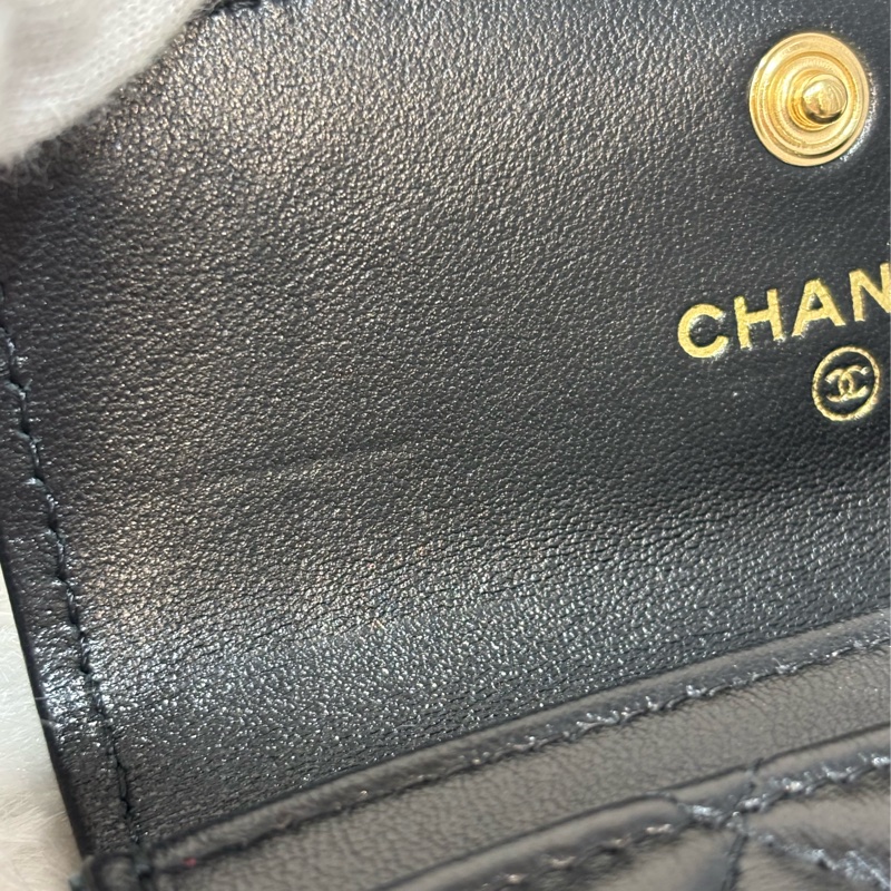 CHANEL AP1790 19系列 黑色羊皮 金釦 信用卡夾 零錢包 名片夾 錢包-21
