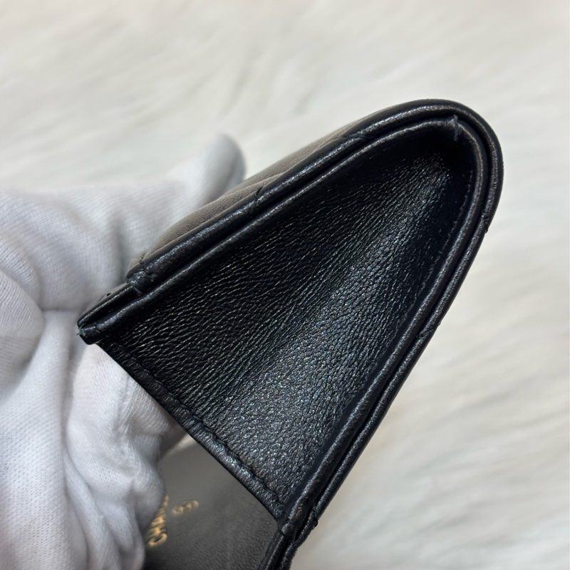 CHANEL AP1790 19系列 黑色羊皮 金釦 信用卡夾 零錢包 名片夾 錢包-25