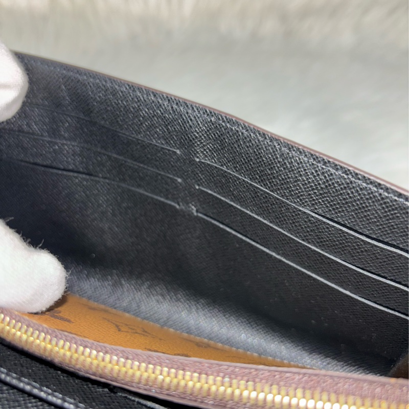 LV M80726 Sarah 雙色原花字紋老花 金釦釦式 拉鍊 零錢 皮夾 發財 長夾 錢包-37