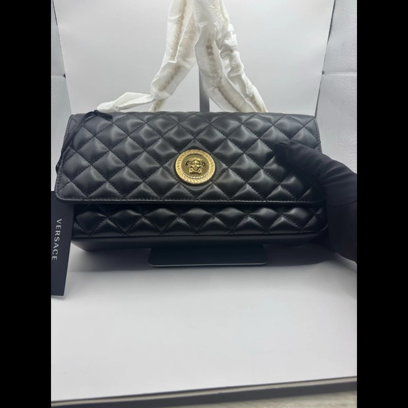 Versace 小羊皮絎縫包-9