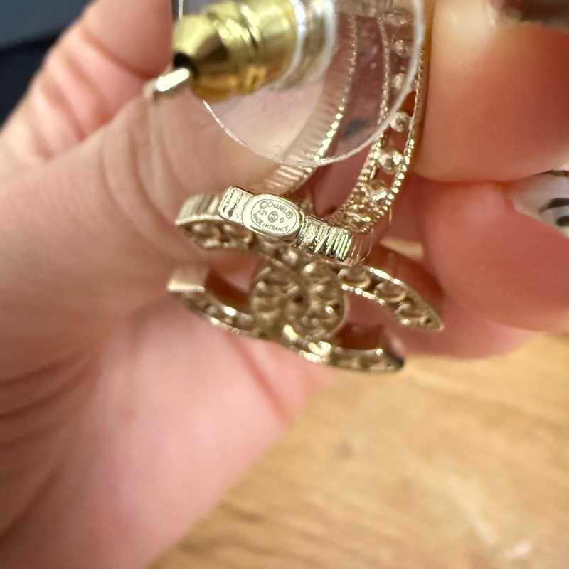 Chanel 珍珠墜飾耳環-4