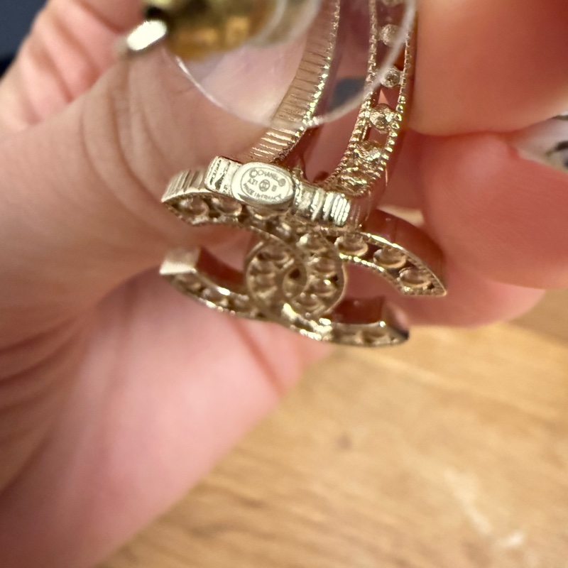 Chanel 珍珠墜飾耳環-5