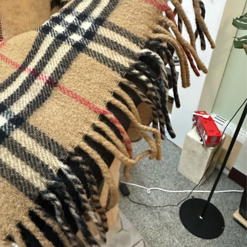 Burberry 經典格紋羊毛圍巾-2