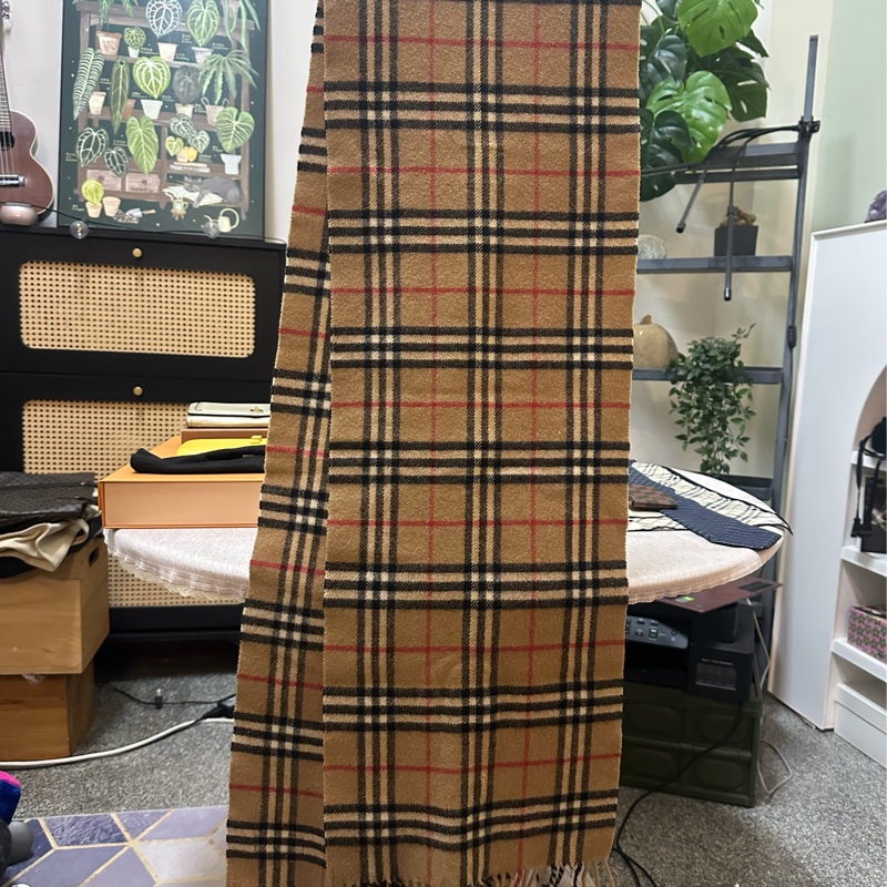 Burberry 經典格紋羊毛圍巾-5