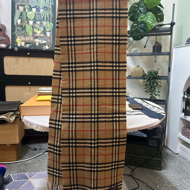 Burberry 經典格紋羊毛圍巾-6