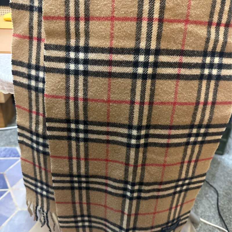 Burberry 經典格紋羊毛圍巾-8