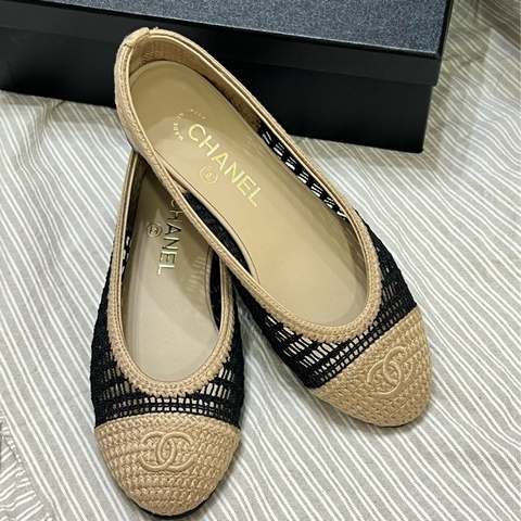 香奈兒 Chanel 25年春夏 拉菲草編娃娃鞋