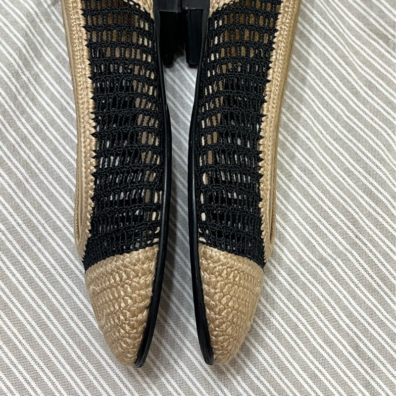 香奈兒 Chanel 25年春夏 拉菲草編娃娃鞋-3