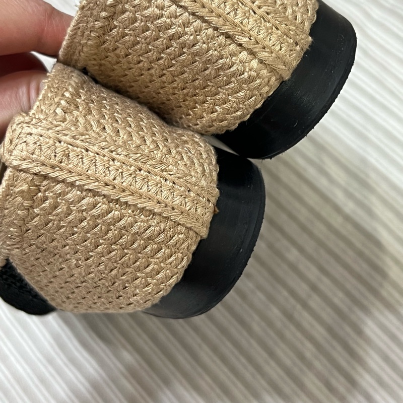 香奈兒 Chanel 25年春夏 拉菲草編娃娃鞋-5