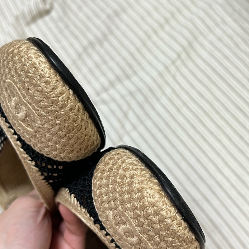 香奈兒 Chanel 25年春夏 拉菲草編娃娃鞋-8