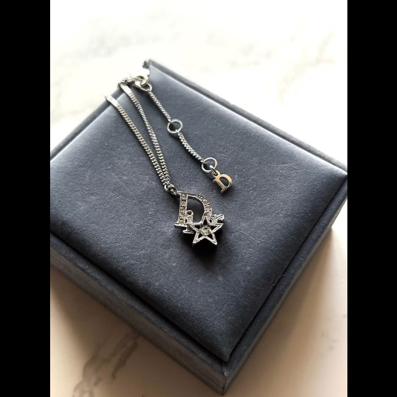 【LA LUNE】中古Dior 銀色星星復古手鏈 手鐲 首飾飾品 禮物 二手 古董配件-1