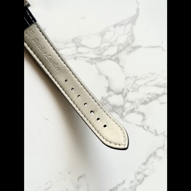 【LA LUNE】稀有中古Chanel Mademoiselle黑色石英古董錶 皮革帶 二手錶 女裝-6