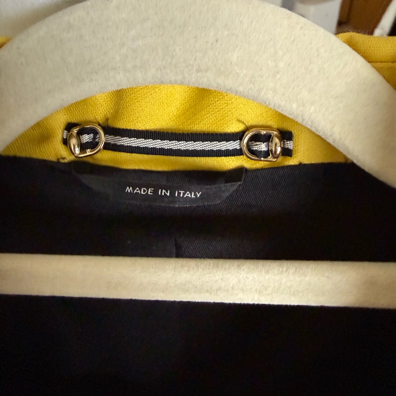 Gucci黃色公主袖短版外套,尺寸42-7