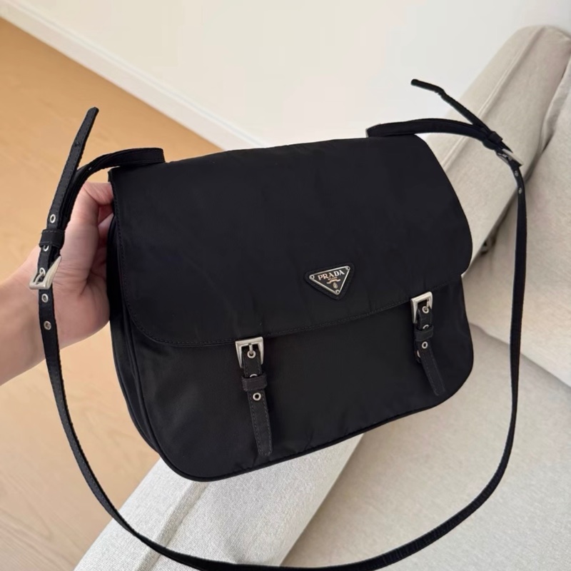 Prada中古郵差尼龍斜挎包-6