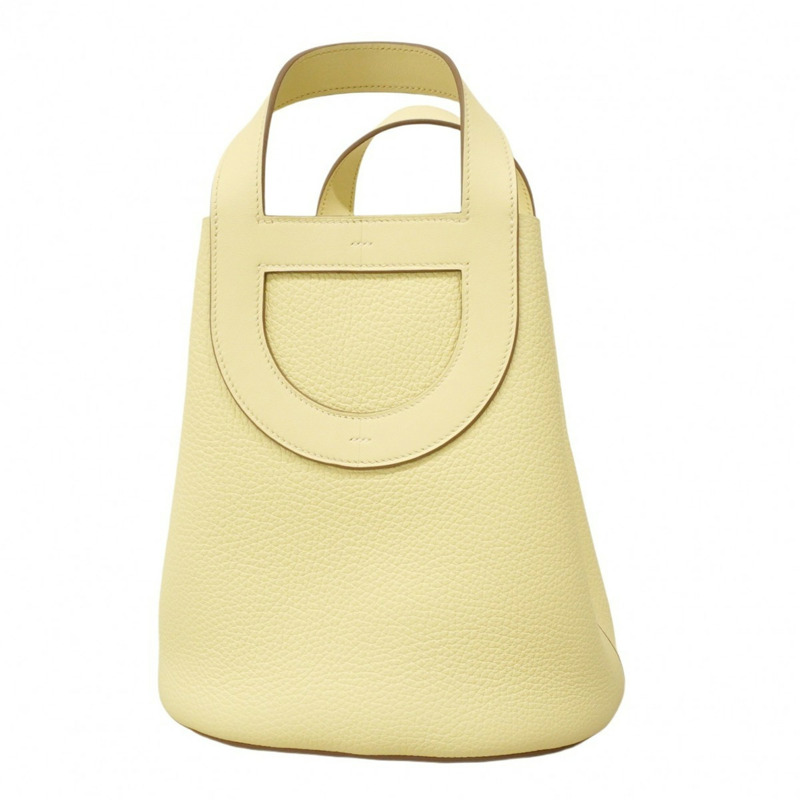 愛馬仕 Hermès In the Loop 23 手提包,Taurillon Clemence 皮革,黃色 Milton W 印記,女士,P1999459-0
