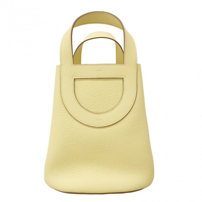 愛馬仕 Hermès In the Loop 23 手提包,Taurillon Clemence 皮革,黃色 Milton W 印記,女士,P1999459-9