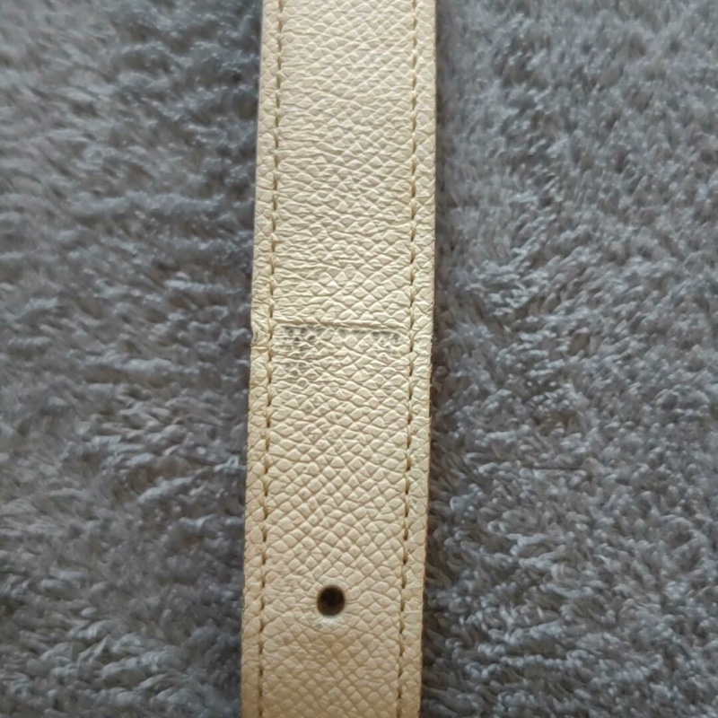 Hermès 愛馬仕 雙面皮帶 90|白×金棕|金扣雙扣組(洞洞橢圓扣+方扣)-6