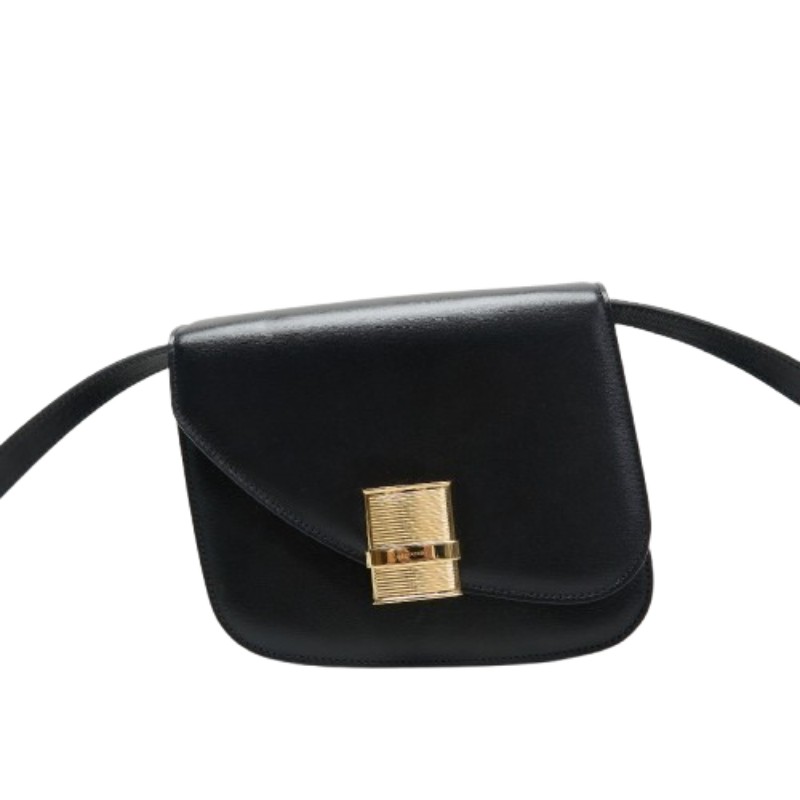 Ferragamo Fiamma 小號黑色斜背包 女款手袋-1