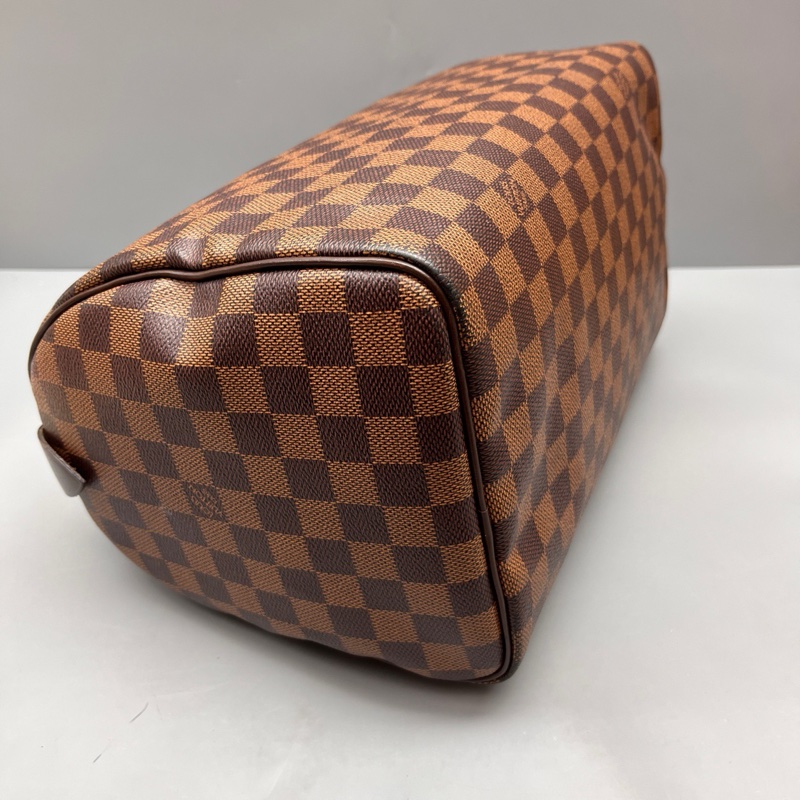 97新Louis Vuitton棕棋盤格speedy 30枕頭包 尺寸30*21-4
