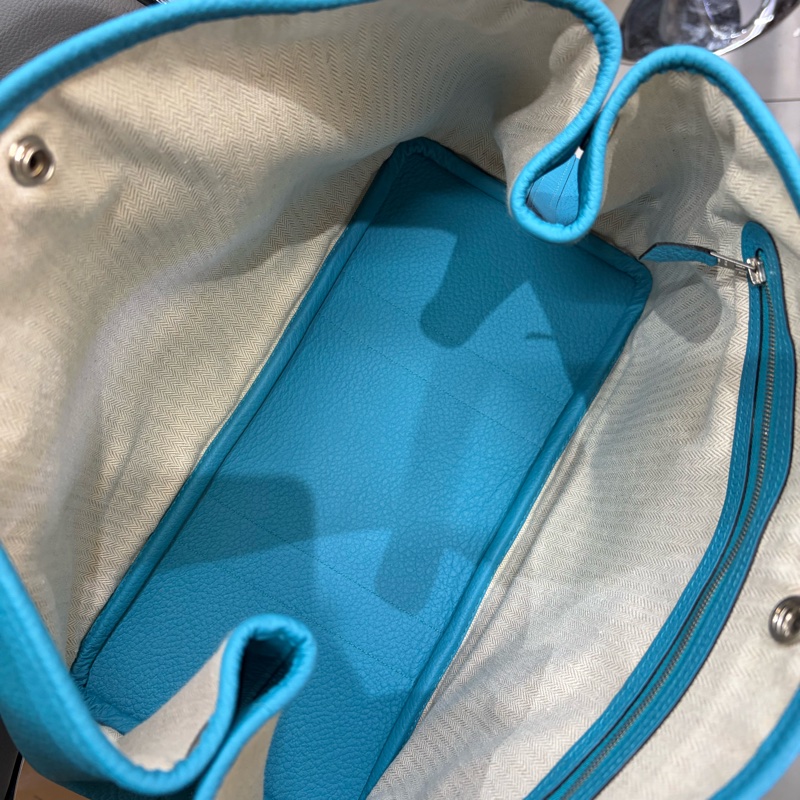 🌈Hermes🩵Garden Party 36🌟藍色銀扣🩵99.5新閑置🌈Negonda皮🌟花園包🌟愛馬仕🌟-1