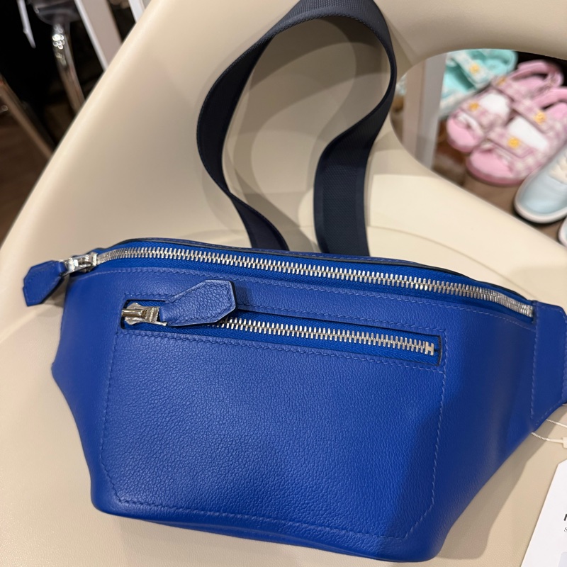 Hermes✨藍色胸包腰包 C刻-3