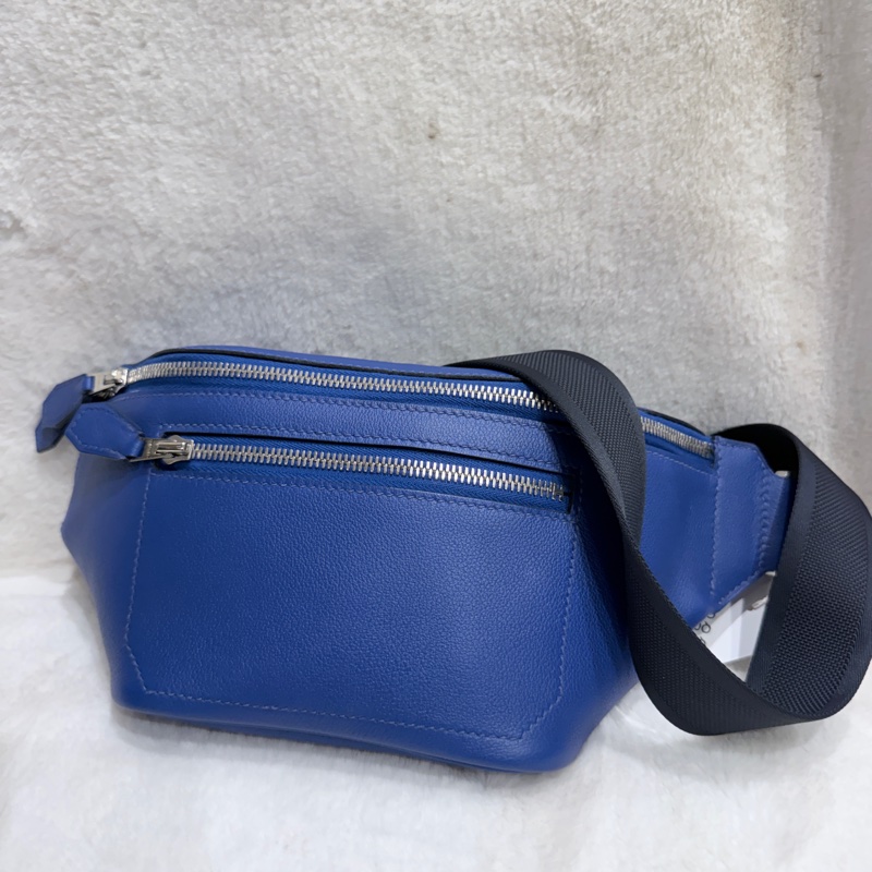 Hermes✨藍色胸包腰包 C刻-10