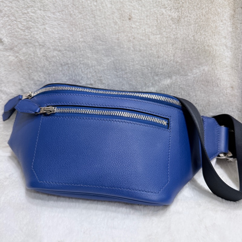 Hermes✨藍色胸包腰包 C刻-11