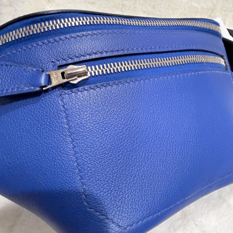 Hermes✨藍色胸包腰包 C刻-14