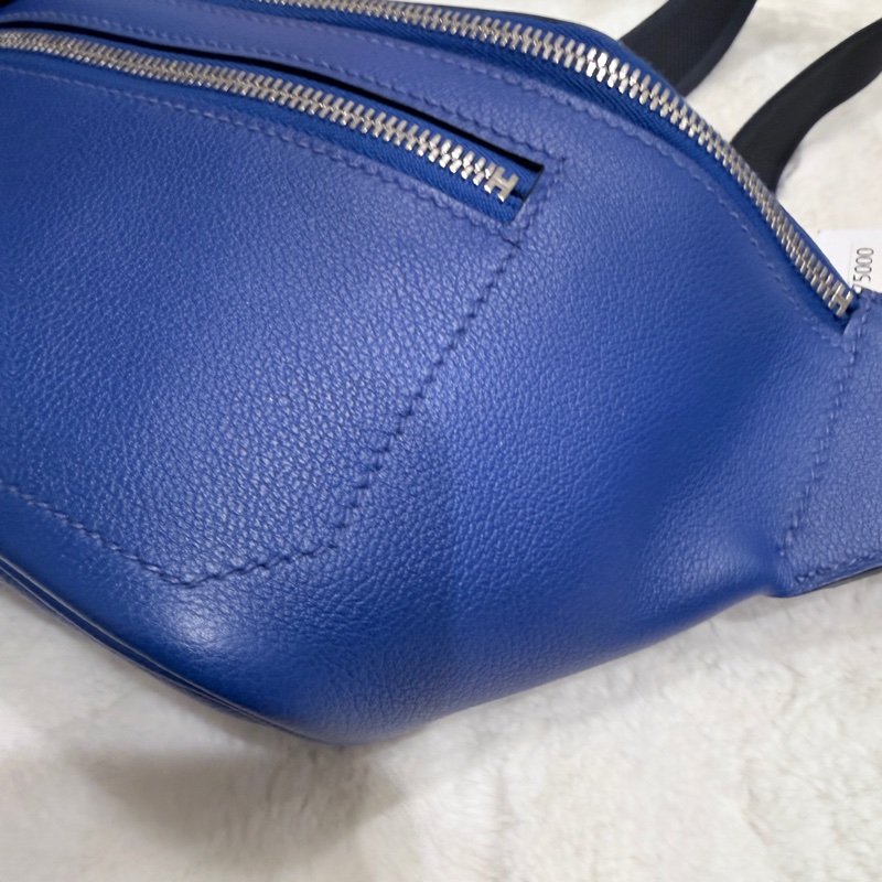 Hermes✨藍色胸包腰包 C刻-15