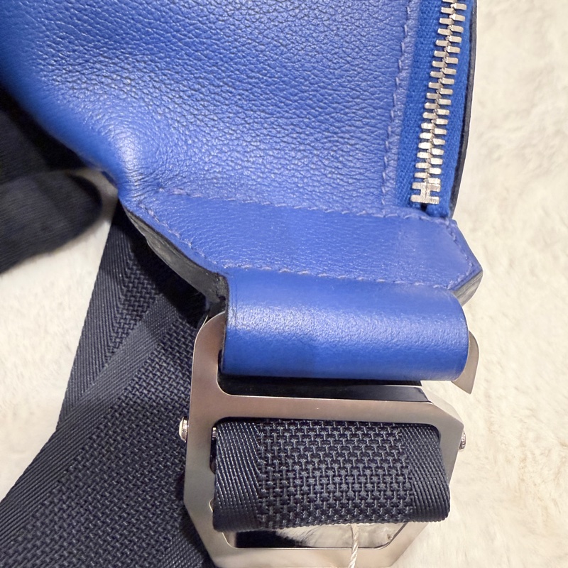 Hermes✨藍色胸包腰包 C刻-16