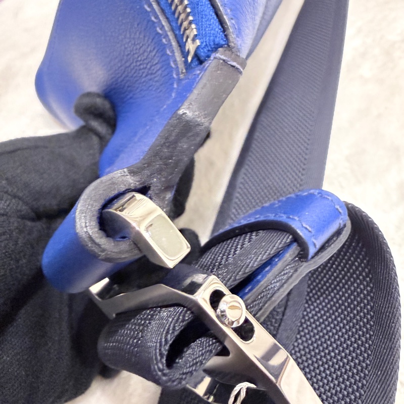 Hermes✨藍色胸包腰包 C刻-17