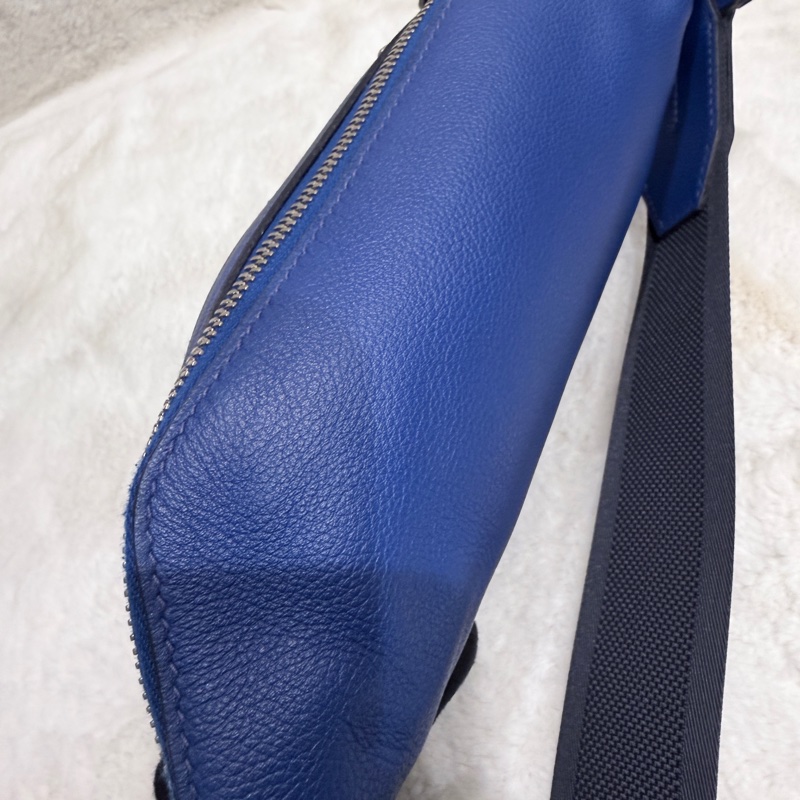 Hermes✨藍色胸包腰包 C刻-18