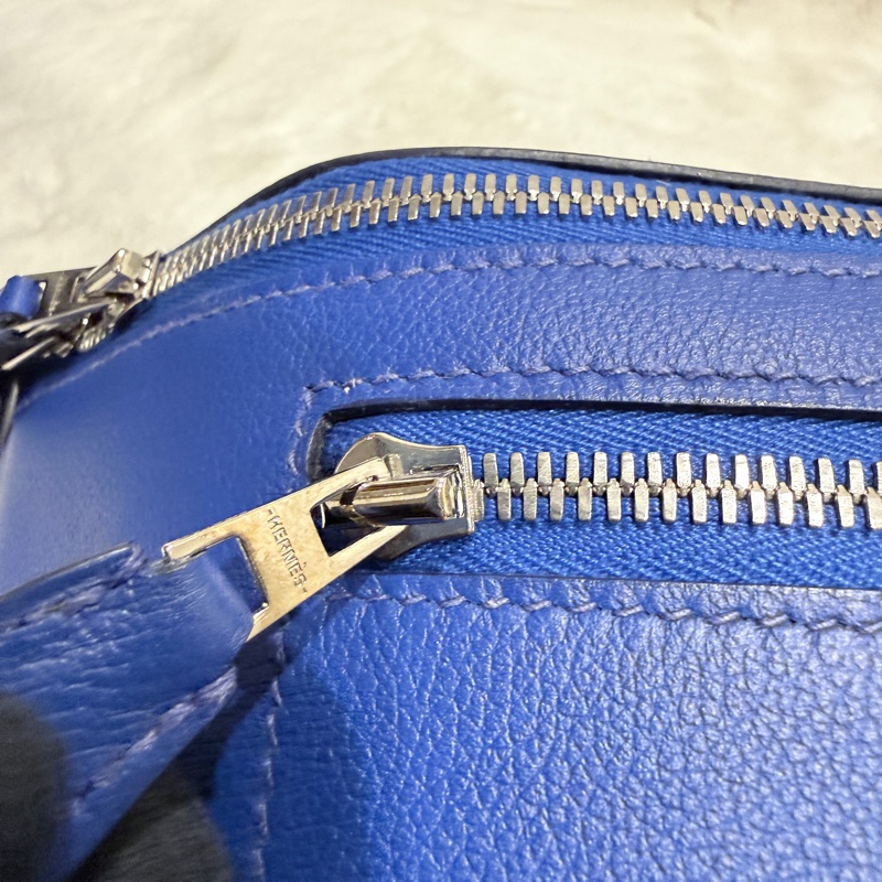 Hermes✨藍色胸包腰包 C刻-31