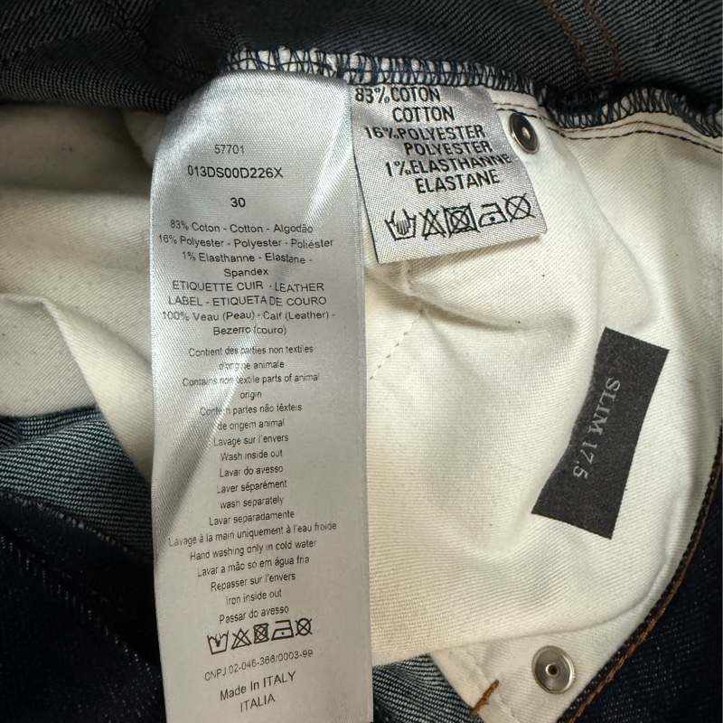 Dior blue oblique slim denim jeans 30 牛仔褲-5