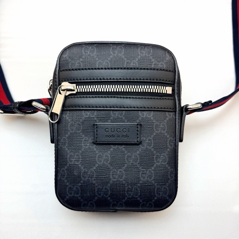 gucci 598103 黑SUPREME郵差包-0