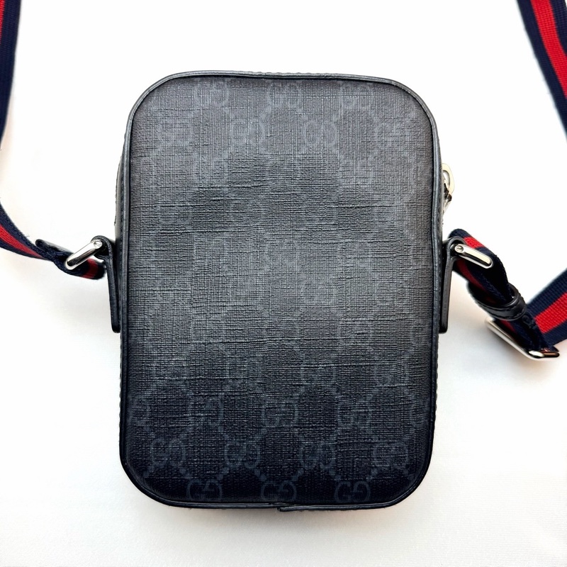 gucci 598103 黑SUPREME郵差包-1