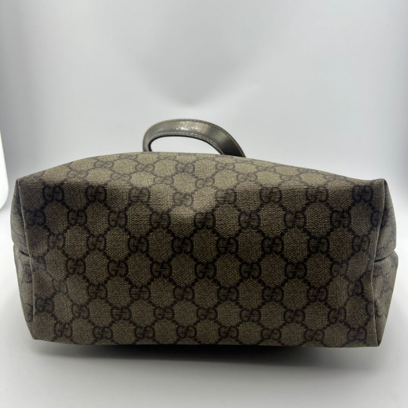 古馳 雙 G 印花帆布購物袋托特包-7