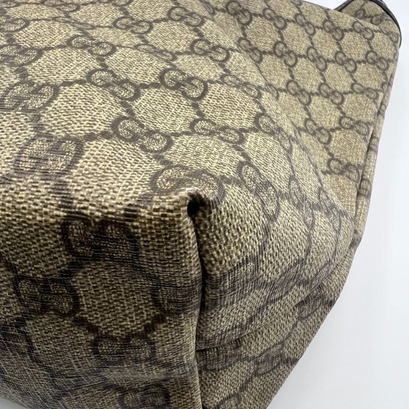 古馳 雙 G 印花帆布購物袋托特包-11