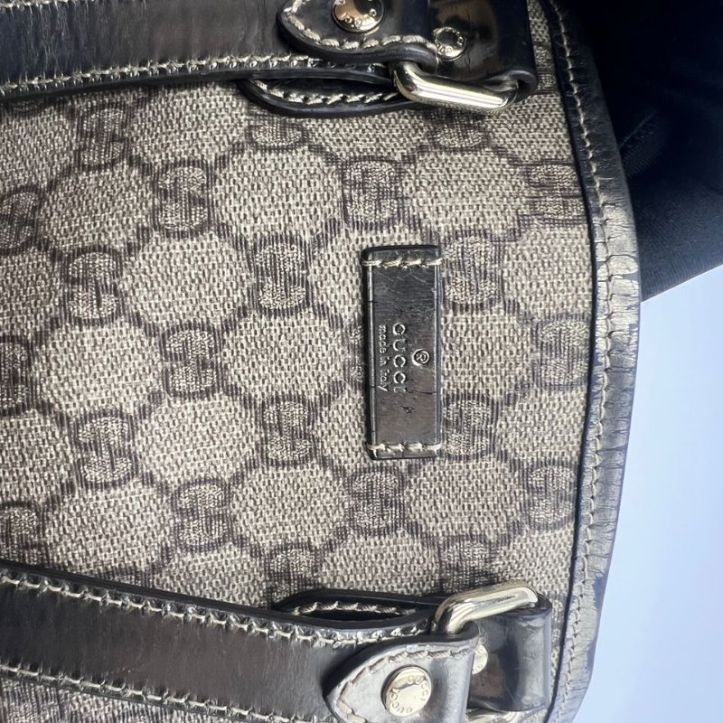 古馳 雙 G 印花帆布購物袋托特包-16