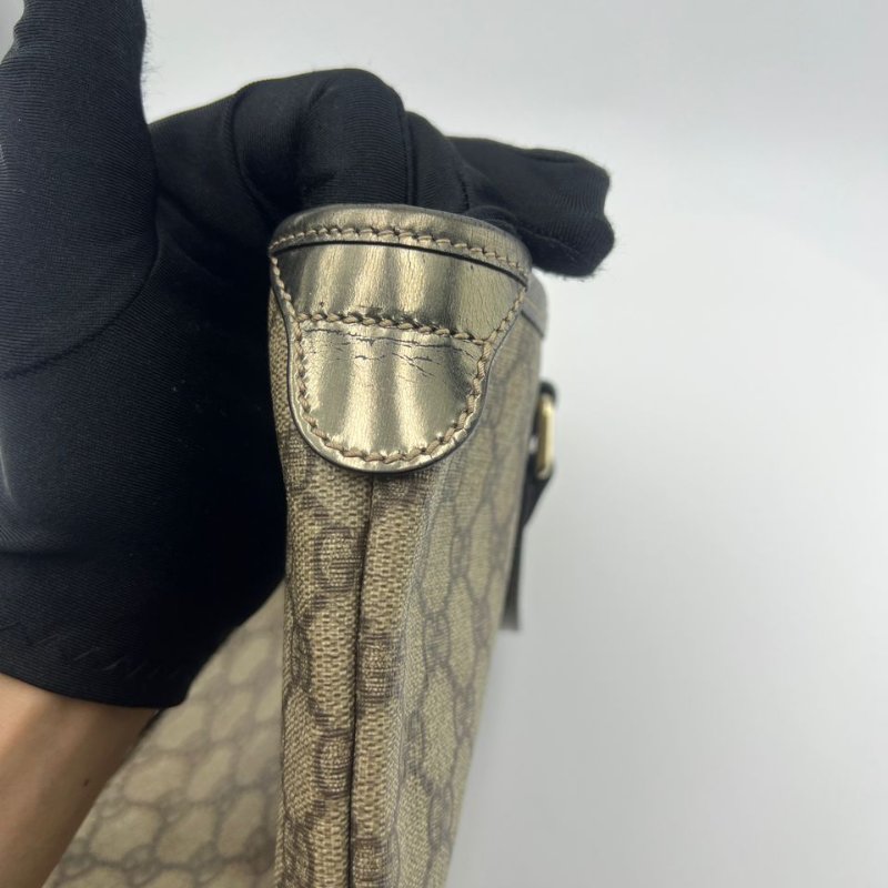 古馳 雙 G 印花帆布購物袋托特包-20