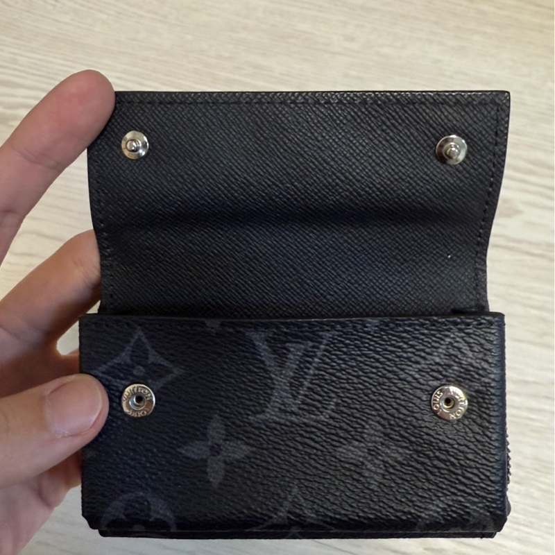 LV 經典老花 男士短夾+零錢包-11