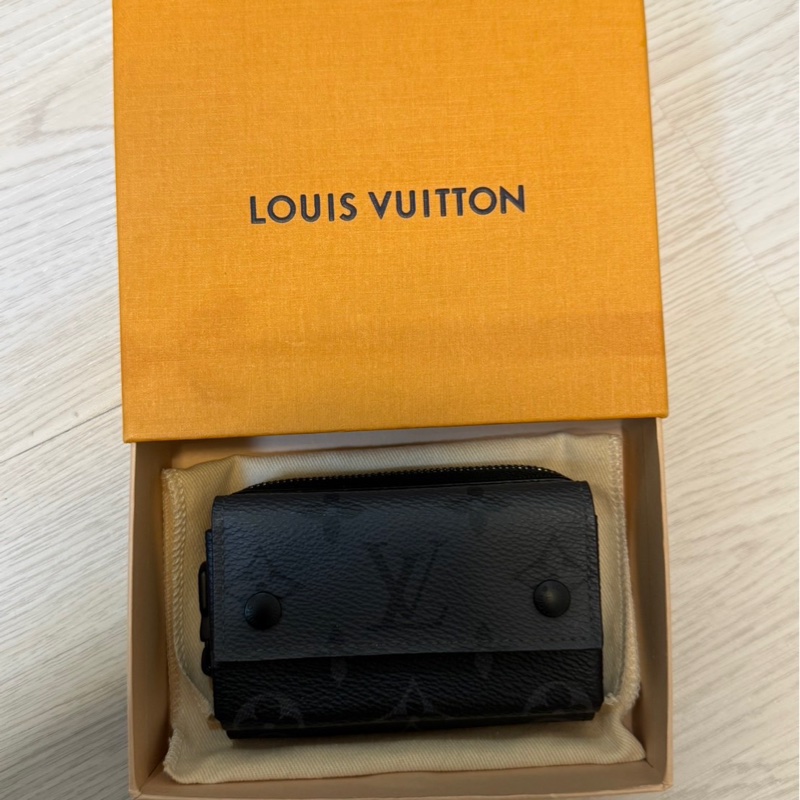LV 經典老花 男士短夾+零錢包-15