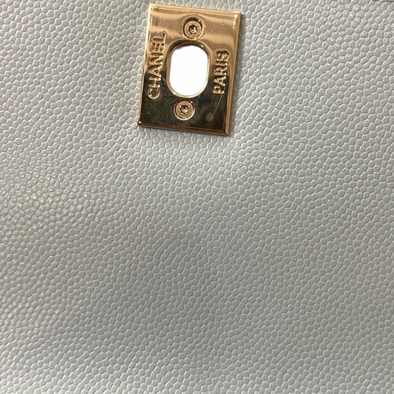 Chanel CocoHandel mini 22P淺藍色-7