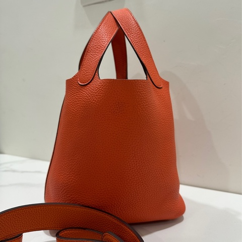 HERMÈS Picotin 菜籃子 MM 大地橘色 C刻