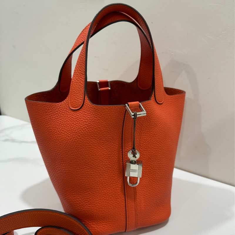 HERMÈS Picotin 菜籃子 MM 大地橘色 C刻-1